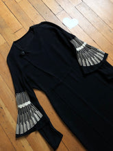 Load image into Gallery viewer, vintage 1930s art deco black dress