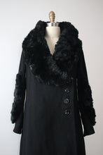 Load image into Gallery viewer, vintage 1930s black wool coat