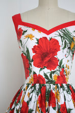 Load image into Gallery viewer, vintage 1950s Horrockses floral dress