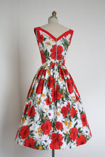 Load image into Gallery viewer, vintage 1950s Horrockses floral dress