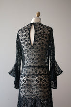 Load image into Gallery viewer, vintage 1930s black lace dress