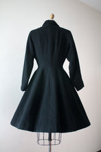 Load image into Gallery viewer, vintage 1940s 50s black princess coat
