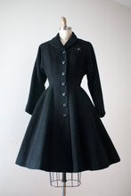 Load image into Gallery viewer, vintage 1940s 50s black princess coat