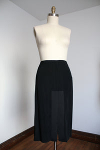 vintage 1940s black rayon skirt {M}