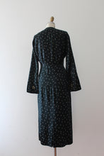 Load image into Gallery viewer, vintage 1930s black silk Deco dress