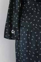 Load image into Gallery viewer, vintage 1930s black silk Deco dress
