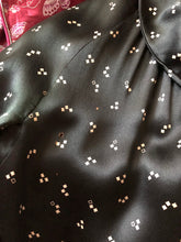 Load image into Gallery viewer, vintage 1930s black silk Deco dress