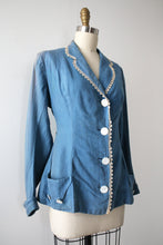 Load image into Gallery viewer, antique 1910s blue jacket