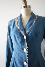 Load image into Gallery viewer, antique 1910s blue jacket