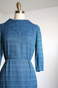 vintage 1950s blue dress {xs}