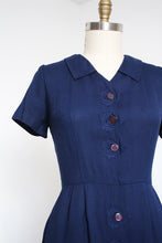 Load image into Gallery viewer, vintage 1950s blue dress {M/L}