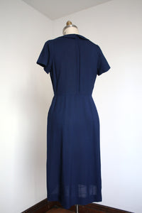 vintage 1950s blue dress {M/L}