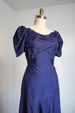 Load image into Gallery viewer, vintage 1930s blue gown {s/m}