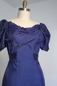 vintage 1930s blue gown {s/m}