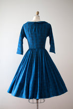 Load image into Gallery viewer, vintage 1950s LANZ blue wool dress