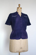 Load image into Gallery viewer, vintage 1940s leisurewear top {XL}