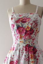 Load image into Gallery viewer, vintage 1950s floral sun dress