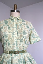 Load image into Gallery viewer, vintage 1950s shirtwaist dress {m}