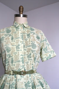 vintage 1950s shirtwaist dress {m}