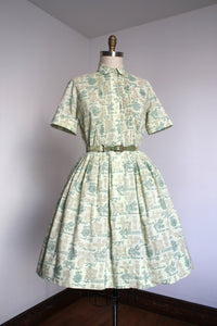 vintage 1950s shirtwaist dress {m}