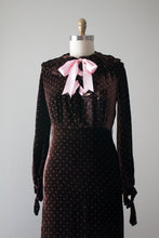 Load image into Gallery viewer, vintage 1930s silk velvet dress