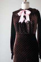 Load image into Gallery viewer, vintage 1930s silk velvet dress