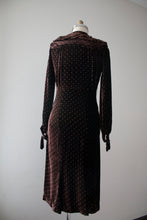 Load image into Gallery viewer, vintage 1930s silk velvet dress