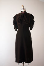 Load image into Gallery viewer, vintage 1930s brown velvet dress