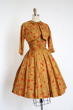 Load image into Gallery viewer, vintage 1950s Jonathan Logan silk butterfly dress