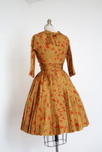 Load image into Gallery viewer, vintage 1950s Jonathan Logan silk butterfly dress