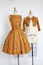 Load image into Gallery viewer, vintage 1950s Jonathan Logan silk butterfly dress