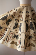 Load image into Gallery viewer, vintage 1950s novelty Butterfly insect circle skirt