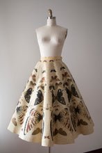 Load image into Gallery viewer, vintage 1950s novelty Butterfly insect circle skirt