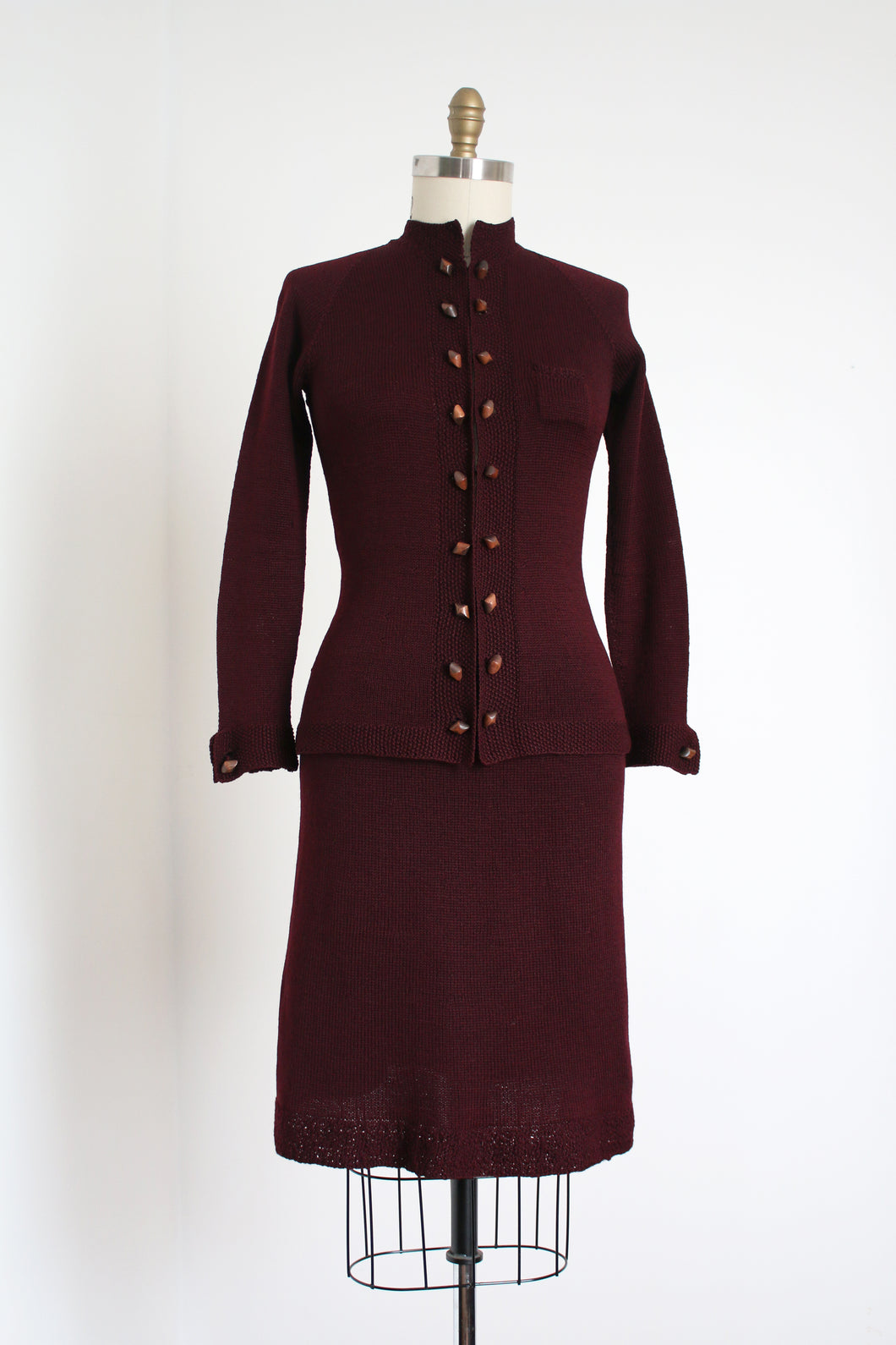 vintage 1930s knit dress set