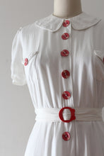 Load image into Gallery viewer, vintage 1930s white dress