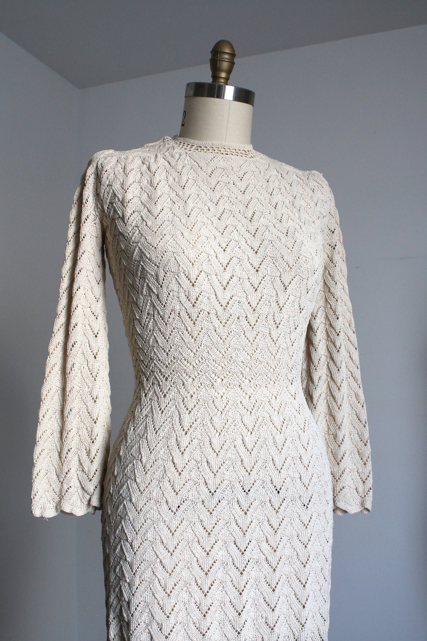 vintage 1930s cream knit dress {xs-l} – Trunk of Dresses