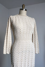 Load image into Gallery viewer, vintage 1930s cream knit dress {xs-l}
