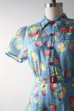 Load image into Gallery viewer, NOS vintage 1930s blue floral dress