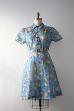 Load image into Gallery viewer, NOS vintage 1930s blue floral dress