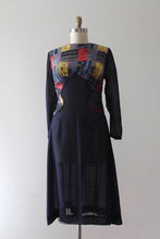Load image into Gallery viewer, vintage 1930s devore velvet dress
