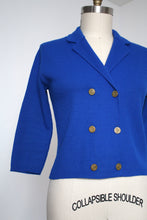 Load image into Gallery viewer, vintage 1960s blue cardigan {s/m}