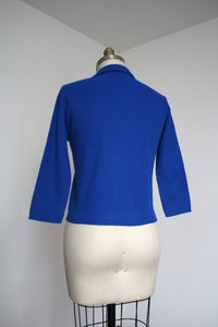 vintage 1960s blue cardigan {s/m}