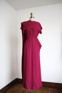 vintage 1940s wool draped gown {xs}