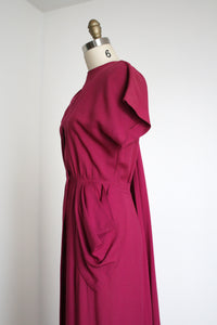vintage 1940s wool draped gown {xs}