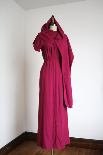 vintage 1940s wool draped gown {xs}