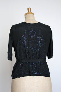 antique 1920s beaded blouse {XL}
