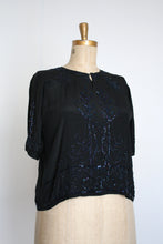 Load image into Gallery viewer, antique 1920s beaded blouse {XL}