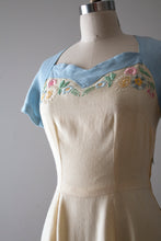 Load image into Gallery viewer, vintage 1940s embroidered dress