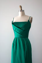 Load image into Gallery viewer, vintage 1950s emerald green dress and shawl set