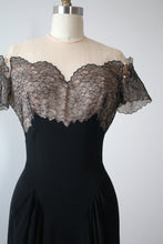 Load image into Gallery viewer, vintage 1940s Emma Domb evening gown